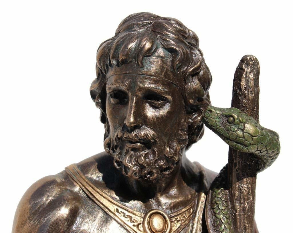 ��������ԥ����ξ����ä���ؤο� ��������ԥ��� �֥�����Ħ�� Ħ��/ Asclepius Greek God Of Medicine Statue ��͢����