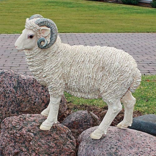 �ǥ����󡦥ȥ������� �Ѥ���ä� �ɡ����å��� �ҥĥ� Ħ�� Ħ��/ Horned Dorset Sheep Statue(͢����