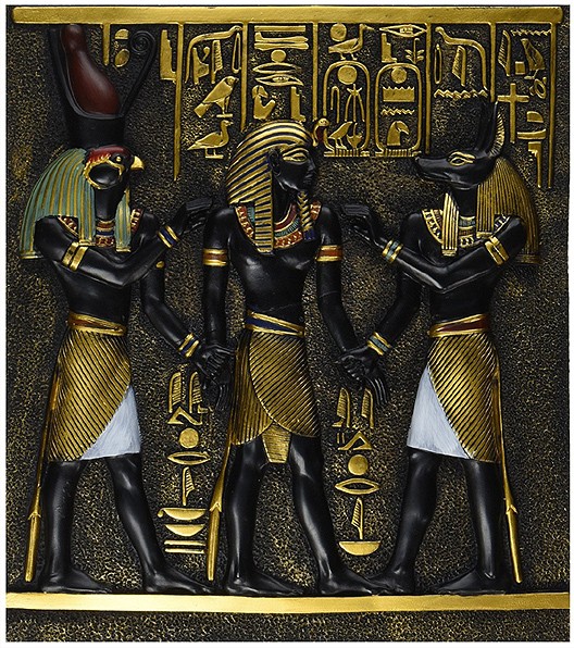 �ۥ륹�ȥ��̥ӥ����δ֤�Ω�ĥ�ॻ��1�� ��꡼�� ��Ħ��/ Rameses I Between Horus and Anubis Wall Frieze (͢����