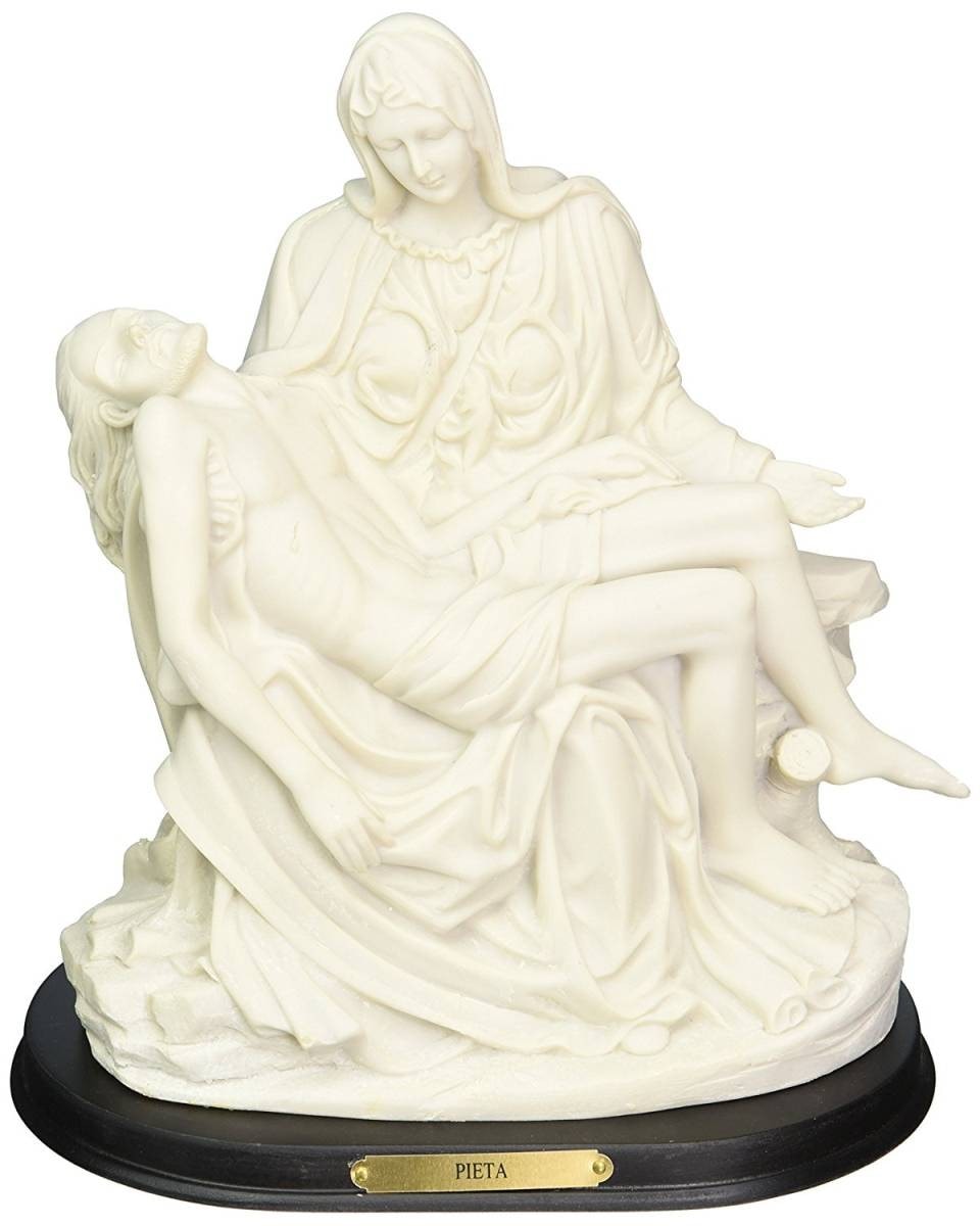 �⤵26.7��� �ԥ����� ������������ޥꥢĦ��/ White 12 Inch Pieta Holy Jesus Virgin Mary Figurine Religious Decoration(͢����