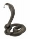 �礭�ʥ��󥰥��֥�Ħ�� Ħ�� �Ǽإ��͡��� �����֥�����/ Large Bronzed King Cobra Statue(͢����