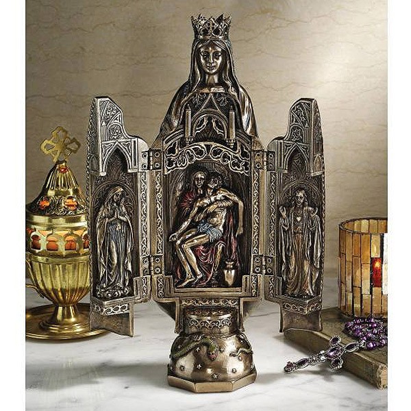 �ԥ�������Ǽ���줿 ξ�����ͤκ��ŷ��ΥޥꥢĦ�� �֥����� Ħ��/ Lady of Grace with Polyptych Sculpture of Pieta (͢����)