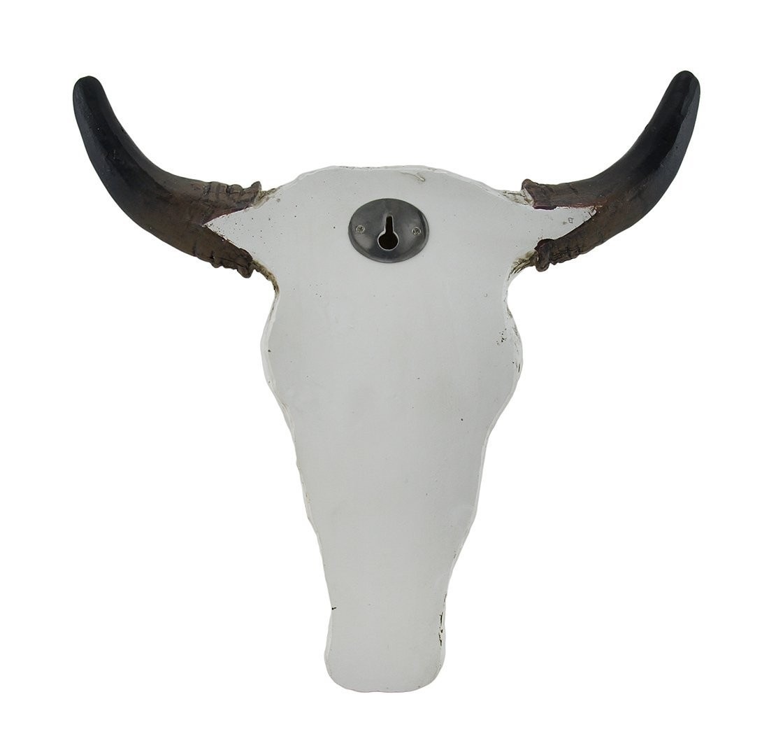 ��²�ǥ�����Τ��� ��ͺ�� Ƭ���� ������ Ħ�� Ħ��/ Tribal Design Carved White Bull Skull Wall Hanging��͢���ʡ�