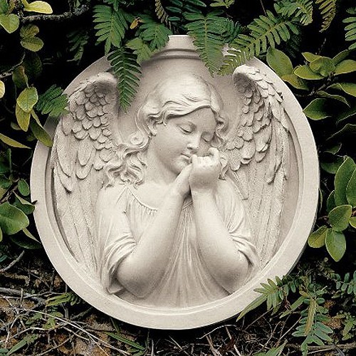 ���󥸥����ŷ�ȡˤλפ� �ݤ��ɳݤ�Ħ�� �ɾ��� ����Ħ��/ Thoughts of an Angel Sculptural Wall Roundel��͢����