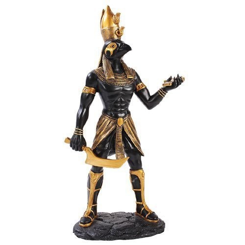 ���奨���ץ� �ۥ륹�� ���ȡ����� Ħ�� Ħ��/ Egyptian Horus Home Decor Statue Made of Polyresin(͢����