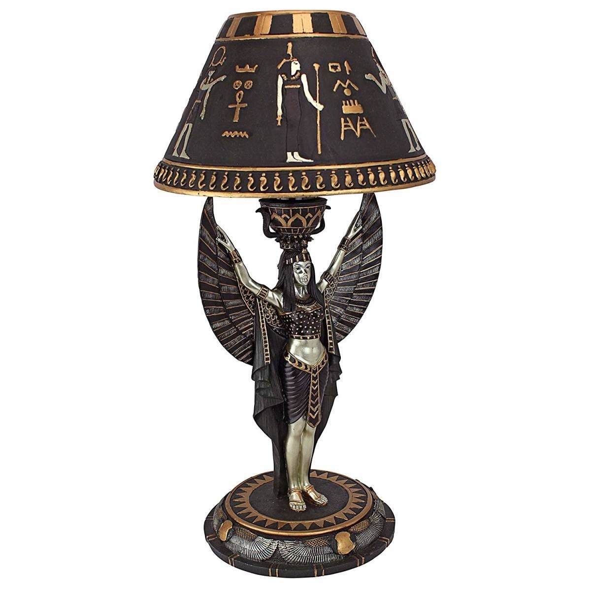 ���奨���ץ� �������� �ơ��֥���� Ħ�� Ħ��/ Design Toscano Isis Egyptian Sculptural Table Lamp��͢����