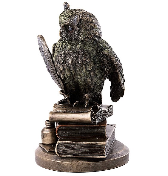 �ܤξ�� �ۡ��󡦥ե������� �դ����� Ħ�� �֥�������ʪ Ħ�磻��ƥꥢ ���֥���/ Horned Owl on Books Statue (͢����