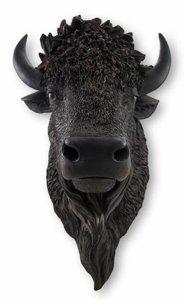 �ꥢ��ʥ֥�å��Хåե�����/�Х�����Ƭ���ʥ�������ޥ���ȥإåɡ� Ħ�� Ħ��/ Black Buffalo / Bison Wall Mount Head��͢����
