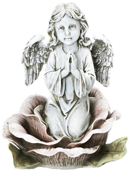 �����ޡ��襻�ա����������� �ԥ󥯤��鯤ε����ŷ�� �����ǥ� Ħ�� Ħ��/ Praying Angel Kneeling in Pink Rose (͢����