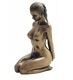 ����˼���֤��ƺ¤�����̡��� �֥����� Ħ�� Ħ��/ 5.88 Inch Nude Female Statue Kneeling with Hands on Back, Bronze Color��͢����