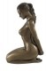 ����˼���֤��ƺ¤�����̡��� �֥����� Ħ�� Ħ��/ 5.88 Inch Nude Female Statue Kneeling with Hands on Back, Bronze Color��͢����