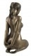 ����˼���֤��ƺ¤�����̡��� �֥����� Ħ�� Ħ��/ 5.88 Inch Nude Female Statue Kneeling with Hands on Back, Bronze Color��͢����