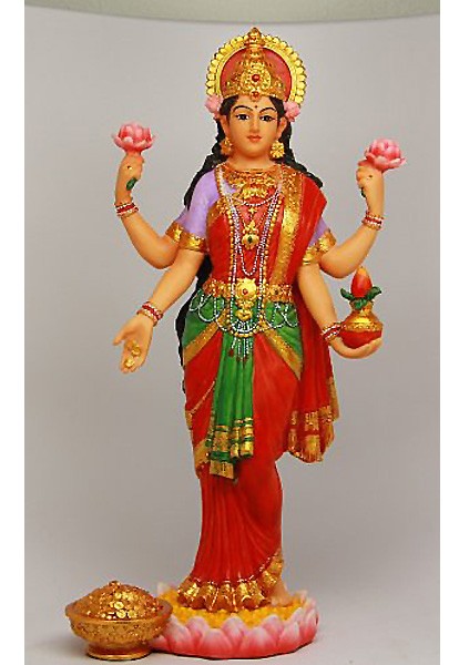 �Ⱦ�ŷ �ҥ󥺡�Ħ�� �١��˱ɤ����������� �饯����ߡ� Ħ��/ BEAUTIFUL LAKSHMI STATUE DEITY OF BEAUTY HINDU GODDESS ��͢����