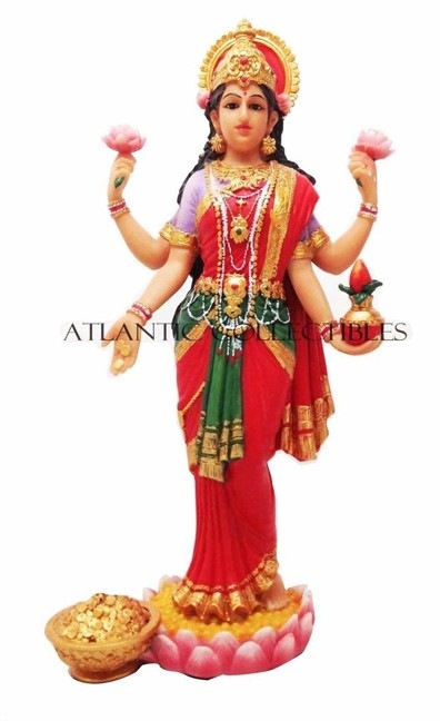 �Ⱦ�ŷ �ҥ󥺡�Ħ�� �١��˱ɤ����������� �饯����ߡ� Ħ��/ BEAUTIFUL LAKSHMI STATUE DEITY OF BEAUTY HINDU GODDESS ��͢����
