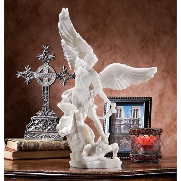 ���ŷ�� ��ŷ�ȥߥ����� �������� Ħ�� Ħ��/ Design Toscano Bonded Marble St. Michael the Archangel Angel Statue��͢���ʡ�
