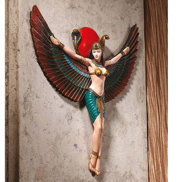 ���奨���ץ� ���Ⱦ�Ǯ�Υ������� ��Ħ�� Ħ�� ������������ �ɳݤ�Ħ��/ Goddess Isis Wall Sculpture[͢����