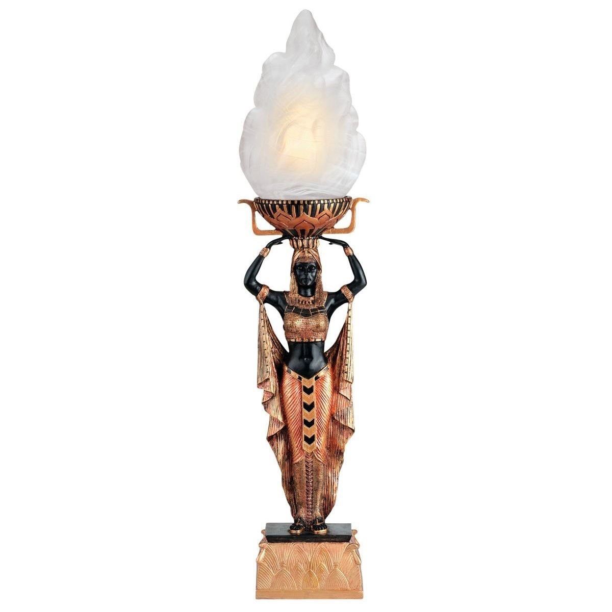 ���奨���ץȥ������� ���� �ơ��֥���� �֥����� Ħ�� Ħ��/ Egyptian Torch Offering Table Lamp(͢����