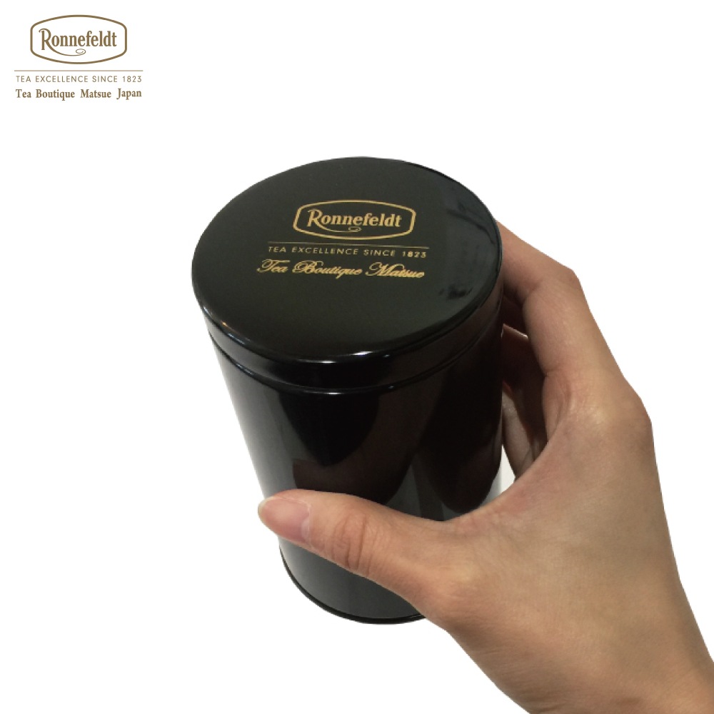 【宅配便】ロンネフェルト松江 オリジナル保存缶 黒 茶葉100g用