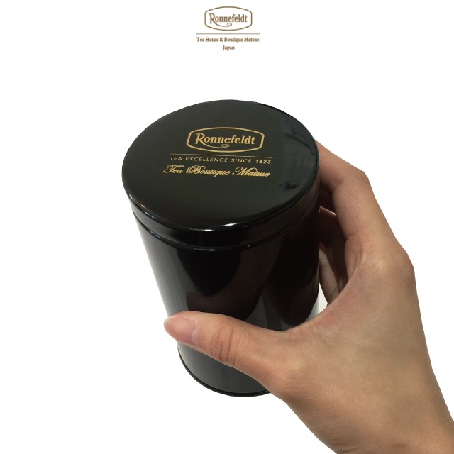 【宅配便】ロンネフェルト松江 オリジナル保存缶 黒 茶葉100g用