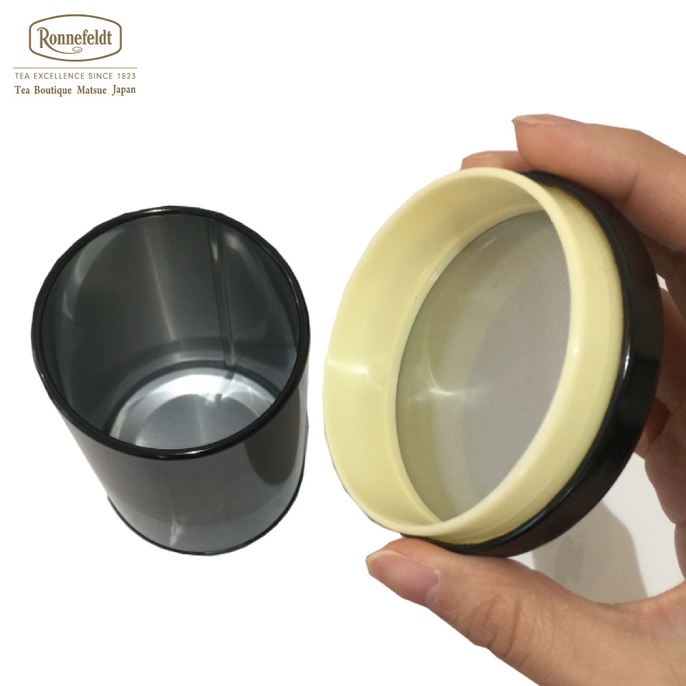 【宅配便】ロンネフェルト松江 オリジナル保存缶 黒 茶葉100g用