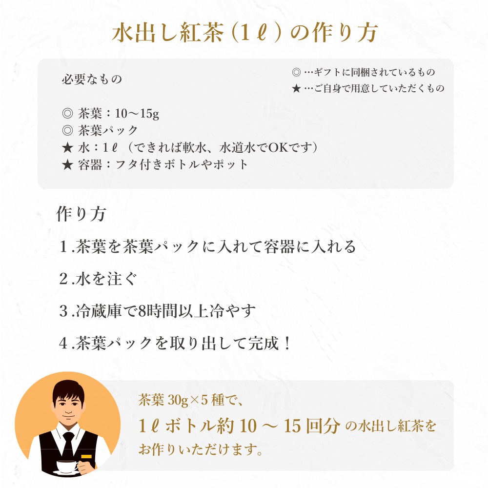 【宅配便】ロンネフェルト人気茶葉 水出し紅茶5種ギフト