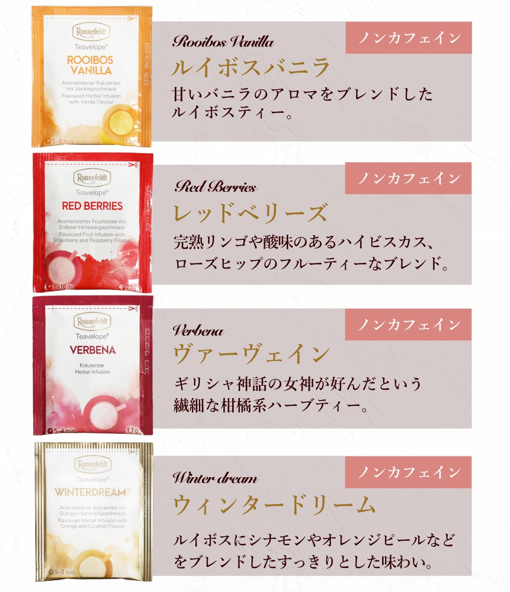 ロンネフェルト ノンカフェイン高級紅茶を楽しむセット