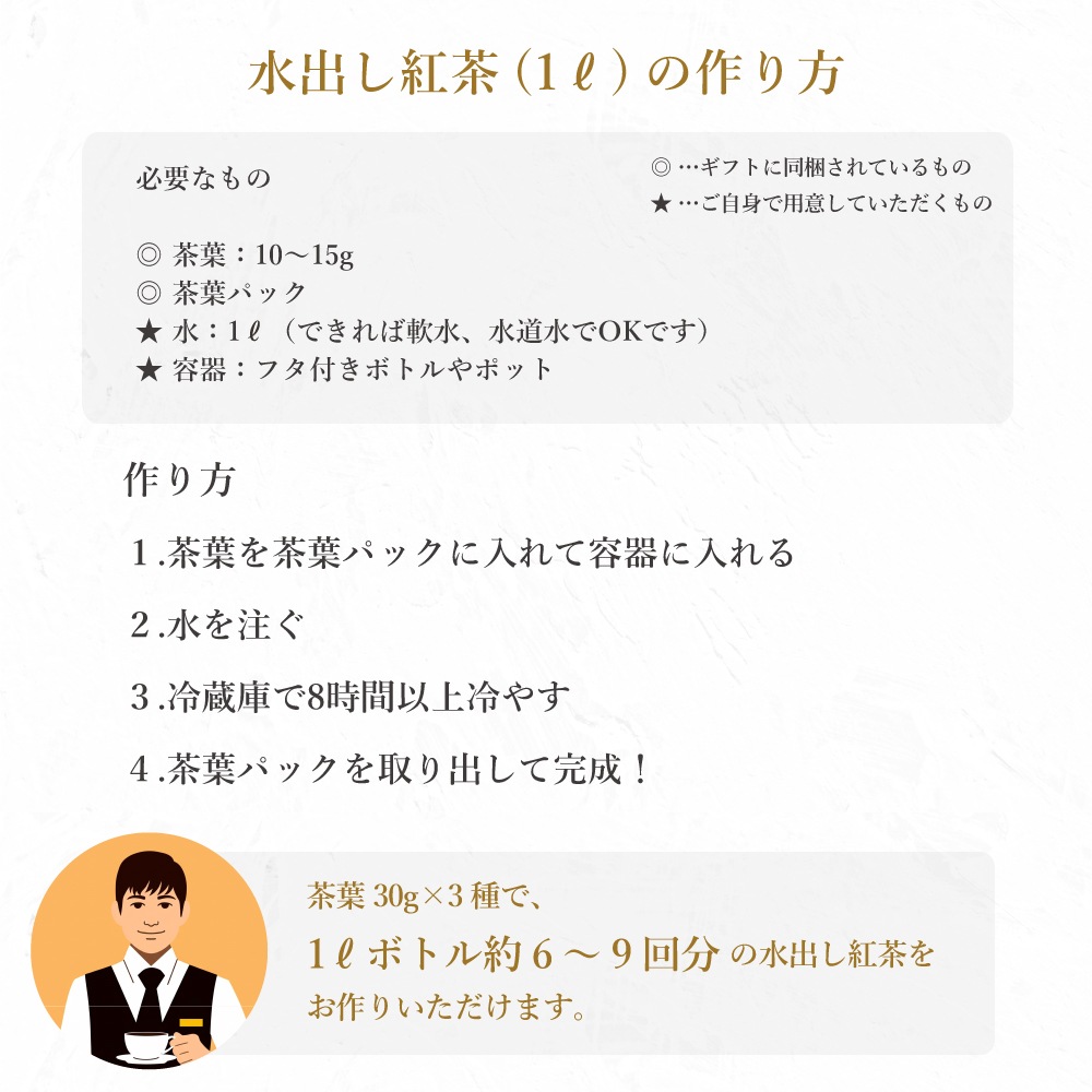 【宅配便】ロンネフェルト人気茶葉 水出し紅茶3種ギフト