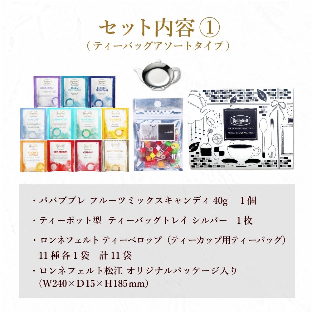 【メール便】パパブブレ × ロンネフェルト キャンディ＆ティーバッグのプチギフト