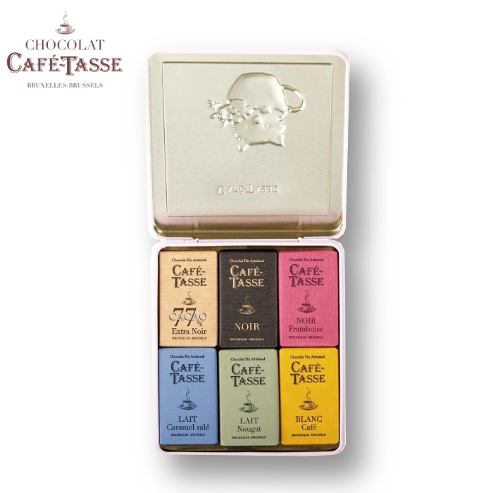 【メール便】カフェタッセ ミニタブレットアソート ネコ缶18P