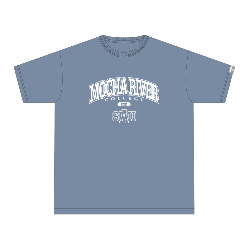 MOCHA RIVER College Logo T-shirt ASID BLUE