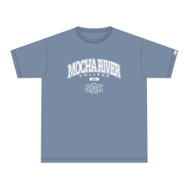 MOCHA RIVER College Logo T-shirt ASID BLUE