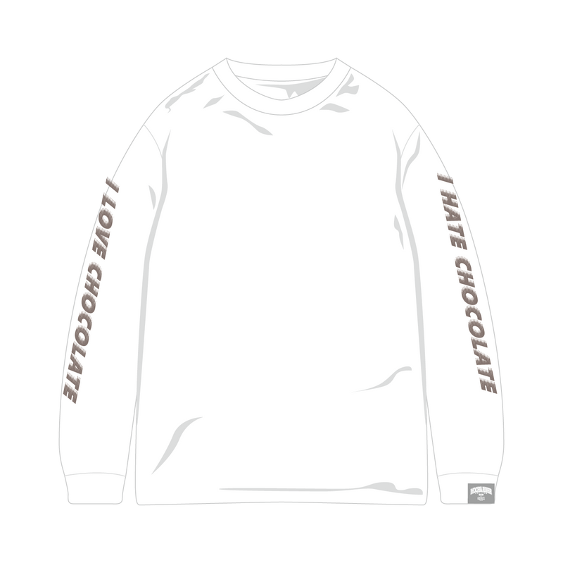 MOCHA RIVER College CHOCOLATE Sleeve Tee WHITE