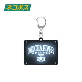 MOCHA RIVER College Logo Neon Sign Style Keychain BLUE