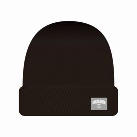 MOCHA RIVER College Logo Beanie BLACK