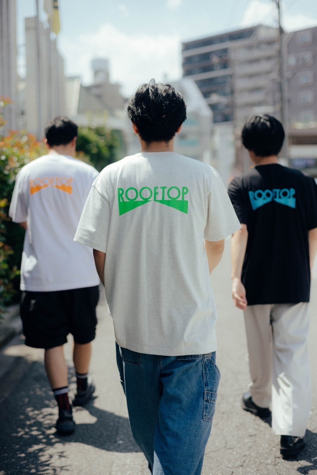 ROOFTOP T-shirt BLACK/LIGHT BLUE