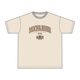 MOCHA RIVER College Logo T-shirt VINTAGE NATURAL
