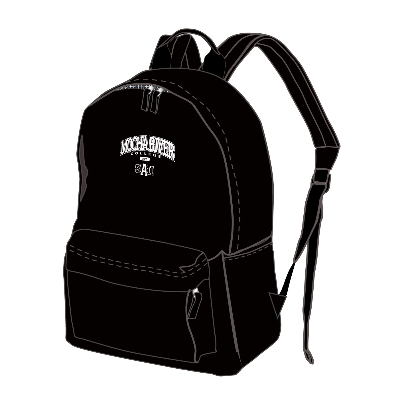 MOCHA RIVER College Logo Backpack