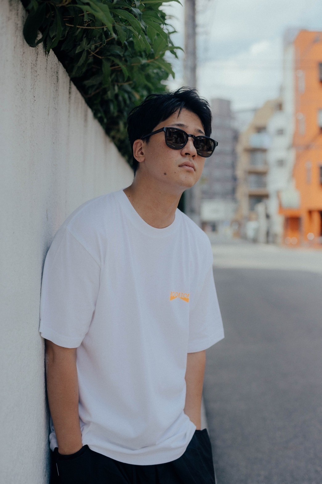 ROOFTOP T-shirt WHITE/ORANGE