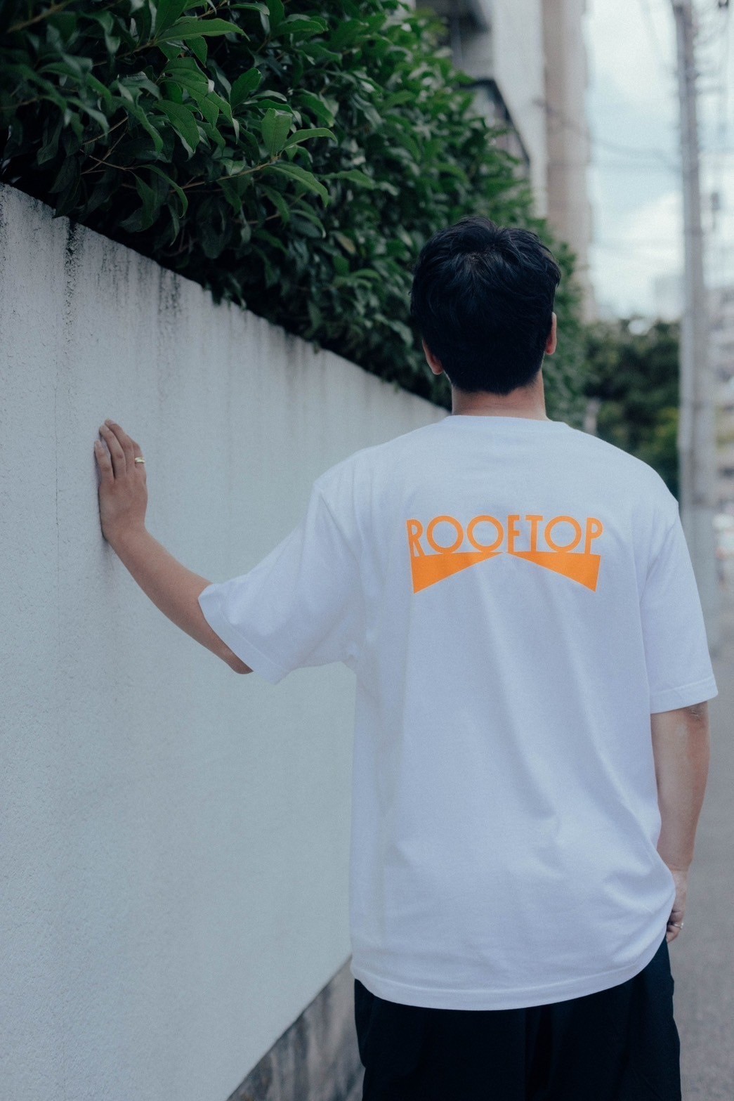 ROOFTOP T-shirt WHITE/ORANGE