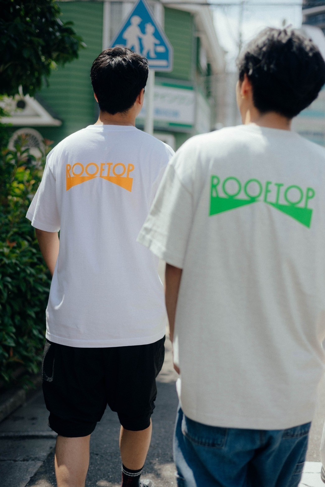ROOFTOP T-shirt WHITE/ORANGE