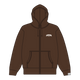 MOCHA RIVER College Logo Full Zip Hoodie BROWN