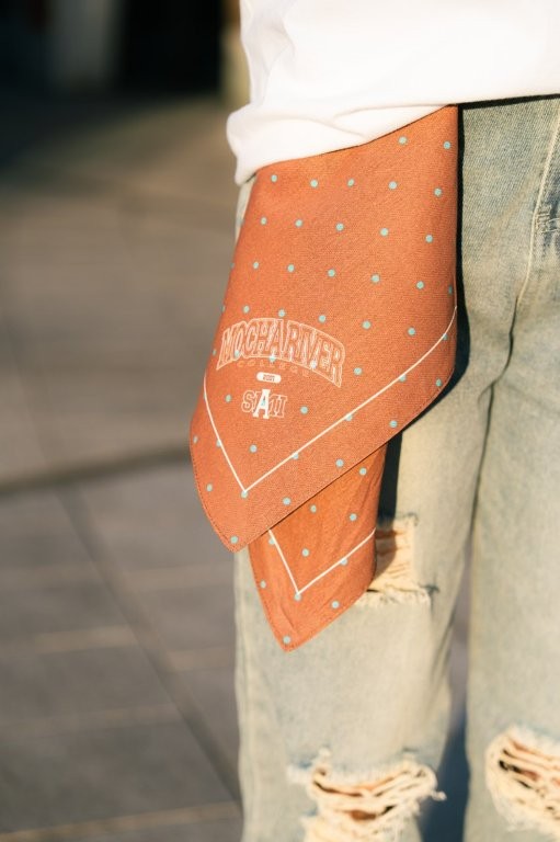 MOCHA RIVER College Logo Dot Bandana