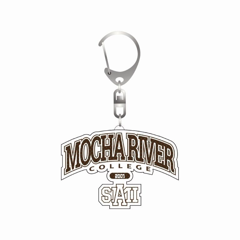 MOCHA RIVER College Logo Dot Acrylic Keychain CHOCO
