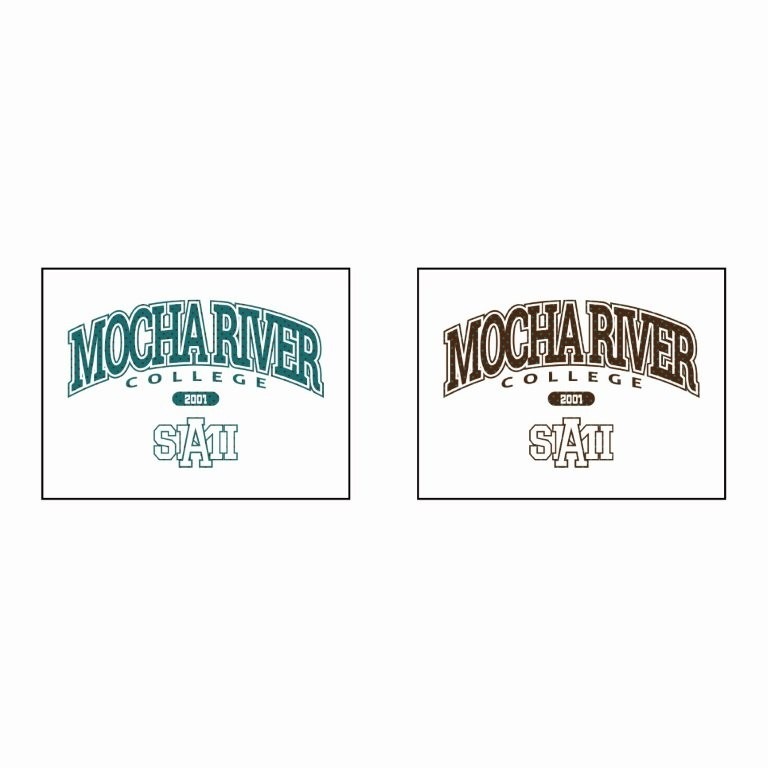 MOCHA RIVER College Logo Dot Sticker CHOCOMINT Set