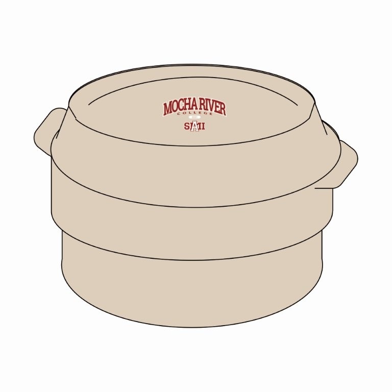 MOCHA RIVER College Logo Lunch BOX NATURAL