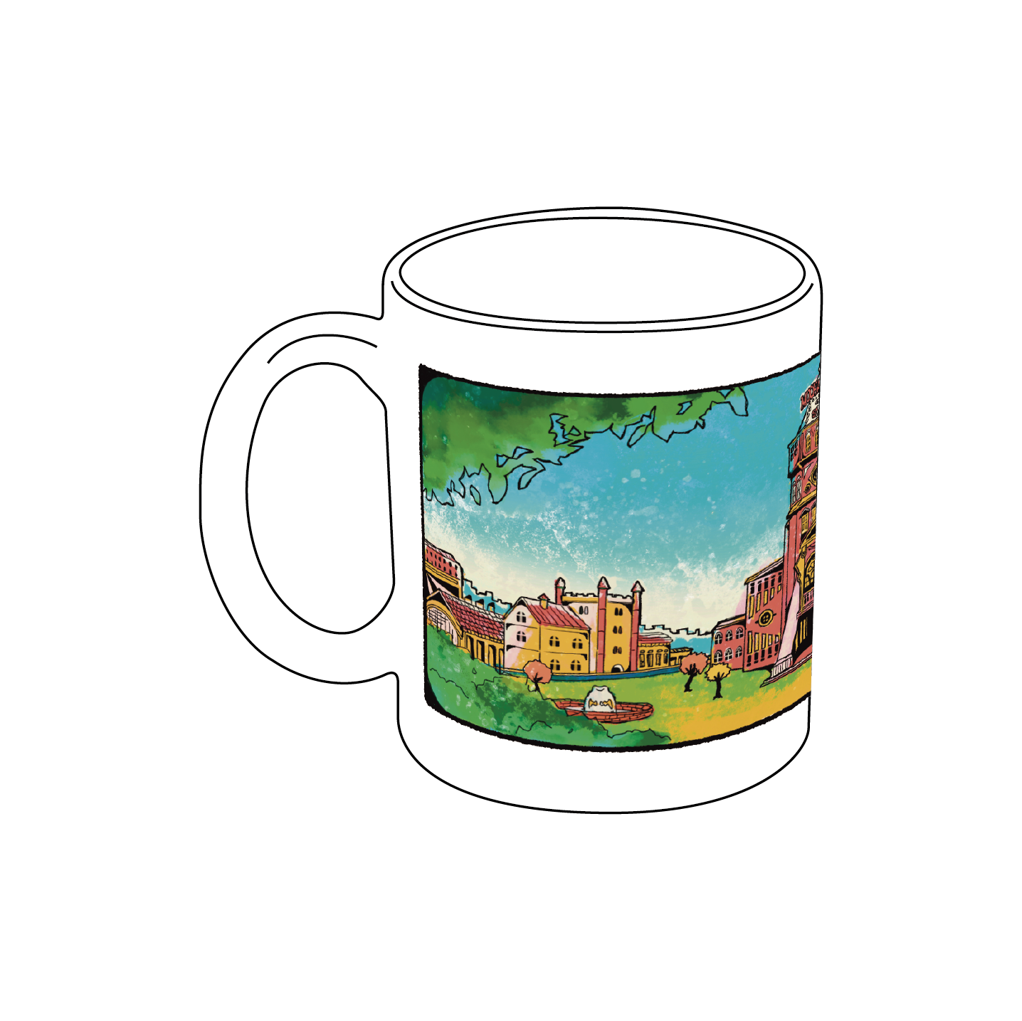MOCHA RIVER College Landscape Mug