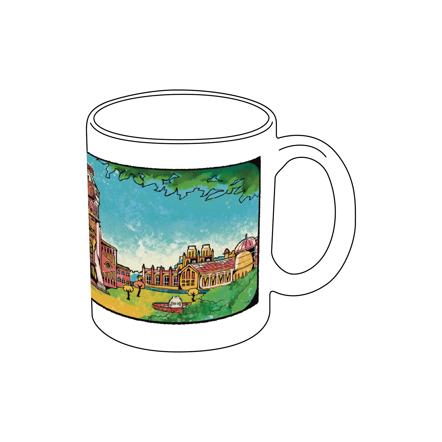 MOCHA RIVER College Landscape Mug