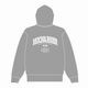MOCHA RIVER College Logo Full Zip Hoodie GRAY