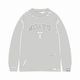 MOCHA RIVER College Check Logo Long Sleeve T-shirt GRAY