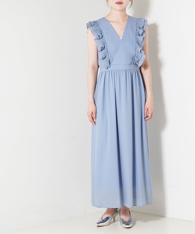 プリーツスリーブワンピース